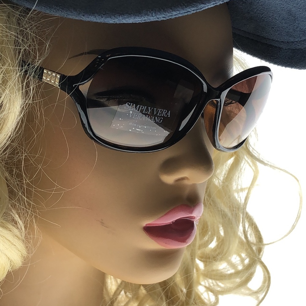 Vera Wang Dark Tortoise Shell Round Lens Unique T… - image 1